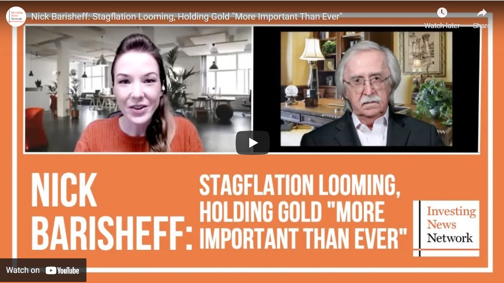 Stagflation Looming, Holding Gold "More Important Than Ever" - Nick Barisheff - BMG