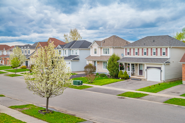 Stock Photograph Of New Houses In Brantford Ontario Canada