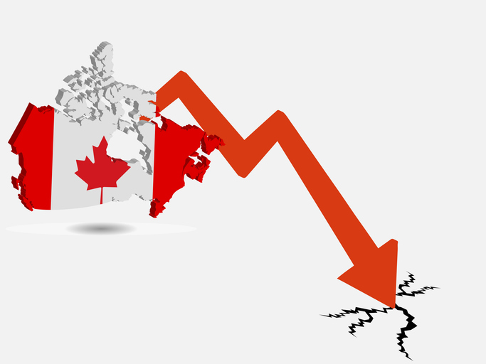 Canada Economic Crisis Concept Vector Illustration Eps 10