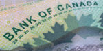 Closeup Macro Bank Of Canada Words On A Green 20 Dollar Canadian Money Bill