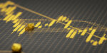 Financial, Gold Stock Market Investment, Golden Bar And Gold Coins On Stock Chart. 3d Render.